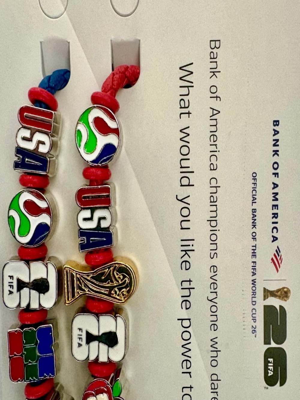 Share FIFA World Cup 2026 Bracelet Combo with USA, World Cup & NYC Charms!